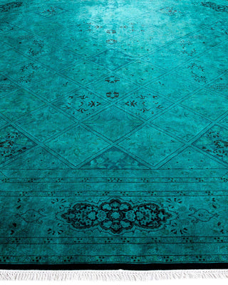 Fine Vibrance, One-of-a-Kind Hand-Knotted Area Rug - Green, 8' 1" x 8' 1" - Solo Rugs