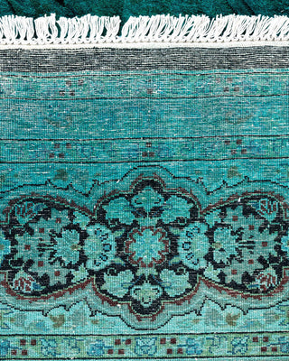 Fine Vibrance, One-of-a-Kind Hand-Knotted Area Rug - Green, 8' 1" x 8' 1" - Solo Rugs