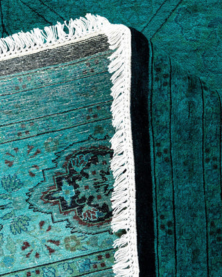 Fine Vibrance, One-of-a-Kind Hand-Knotted Area Rug - Green, 8' 1" x 8' 1" - Solo Rugs