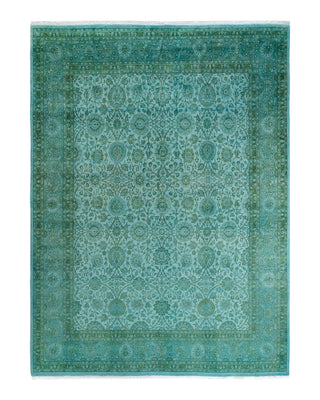 Fine Vibrance, One-of-a-Kind Hand-Knotted Area Rug - Green, 8' 2" x 10' 5" - Solo Rugs