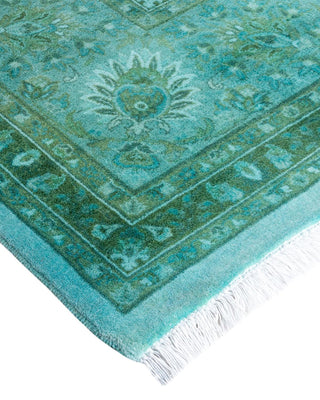 Fine Vibrance, One-of-a-Kind Hand-Knotted Area Rug - Green, 8' 2" x 10' 5" - Solo Rugs