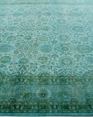 Fine Vibrance, One-of-a-Kind Hand-Knotted Area Rug - Green, 8' 2" x 10' 5" - Solo Rugs