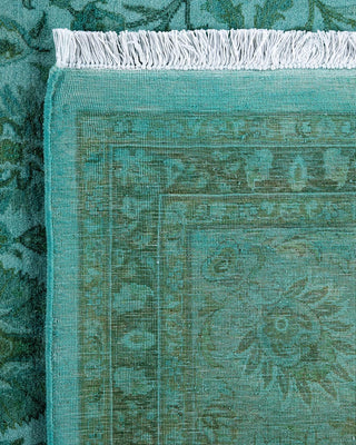 Fine Vibrance, One-of-a-Kind Hand-Knotted Area Rug - Green, 8' 2" x 10' 5" - Solo Rugs