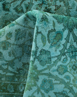 Fine Vibrance, One-of-a-Kind Hand-Knotted Area Rug - Green, 8' 2" x 10' 5" - Solo Rugs