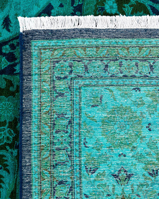 Fine Vibrance, One-of-a-Kind Hand-Knotted Area Rug - Green, 9' 2" x 12' 3" - Solo Rugs