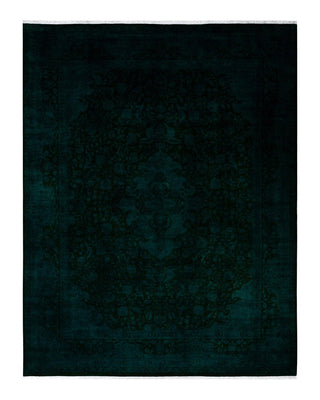 Fine Vibrance, One-of-a-Kind Hand-Knotted Area Rug - Green, 9' 3" x 11' 10" - Solo Rugs