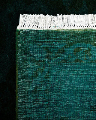 Fine Vibrance, One-of-a-Kind Hand-Knotted Area Rug - Green, 9' 3" x 11' 10" - Solo Rugs