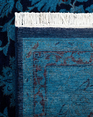 Fine Vibrance, One-of-a-Kind Hand-Knotted Area Rug - Navy, 6' 1" x 6' 3" - Solo Rugs