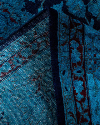 Fine Vibrance, One-of-a-Kind Hand-Knotted Area Rug - Navy, 6' 1" x 6' 3" - Solo Rugs