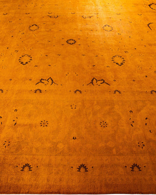 Fine Vibrance, One-of-a-Kind Hand-Knotted Area Rug - Orange, 10' 3" x 14' 3" - Solo Rugs