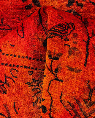 Fine Vibrance, One-of-a-Kind Hand-Knotted Area Rug - Orange, 3' 2" x 5' 4" - Solo Rugs