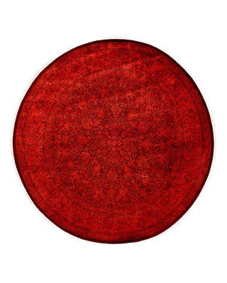 Fine Vibrance, One-of-a-Kind Hand-Knotted Area Rug - Orange, 6' 1" x 6' 1" - Solo Rugs