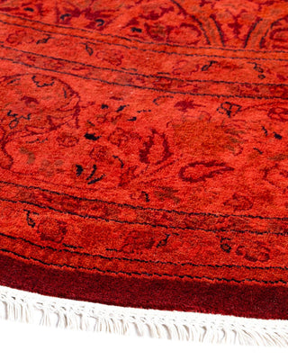 Fine Vibrance, One-of-a-Kind Hand-Knotted Area Rug - Orange, 6' 1" x 6' 1" - Solo Rugs