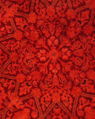 Fine Vibrance, One-of-a-Kind Hand-Knotted Area Rug - Orange, 6' 1" x 6' 1" - Solo Rugs
