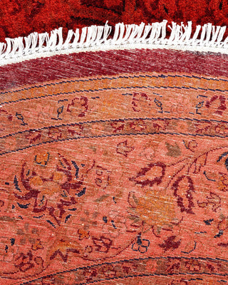 Fine Vibrance, One-of-a-Kind Hand-Knotted Area Rug - Orange, 6' 1" x 6' 1" - Solo Rugs