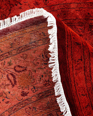 Fine Vibrance, One-of-a-Kind Hand-Knotted Area Rug - Orange, 6' 1" x 6' 1" - Solo Rugs