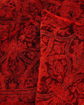 Fine Vibrance, One-of-a-Kind Hand-Knotted Area Rug - Orange, 6' 1" x 6' 1" - Solo Rugs