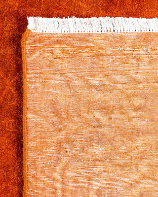 Fine Vibrance, One-of-a-Kind Hand-Knotted Area Rug - Orange, 6' 3" x 9' 3" - Solo Rugs
