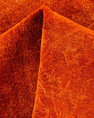 Fine Vibrance, One-of-a-Kind Hand-Knotted Area Rug - Orange, 6' 3" x 9' 3" - Solo Rugs