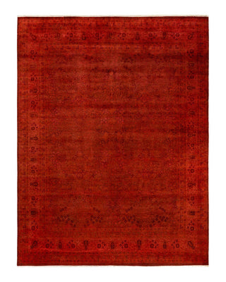 Fine Vibrance, One-of-a-Kind Hand-Knotted Area Rug - Orange, 8' 1" x 10' 7" - Solo Rugs