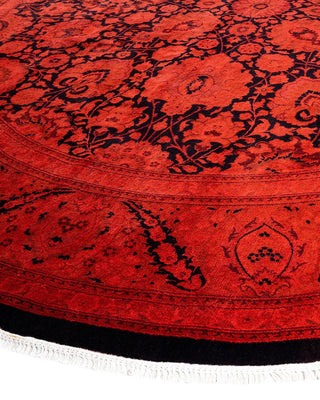 Fine Vibrance, One-of-a-Kind Hand-Knotted Area Rug - Orange, 8' 1" x 8' 1" - Solo Rugs