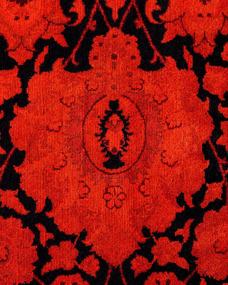 Fine Vibrance, One-of-a-Kind Hand-Knotted Area Rug - Orange, 8' 1" x 8' 1" - Solo Rugs