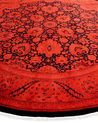 Fine Vibrance, One-of-a-Kind Hand-Knotted Area Rug - Orange, 8' 1" x 8' 1" - Solo Rugs