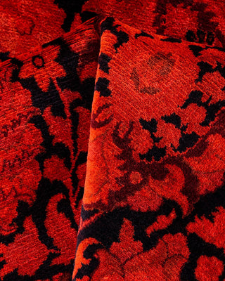 Fine Vibrance, One-of-a-Kind Hand-Knotted Area Rug - Orange, 8' 1" x 8' 1" - Solo Rugs