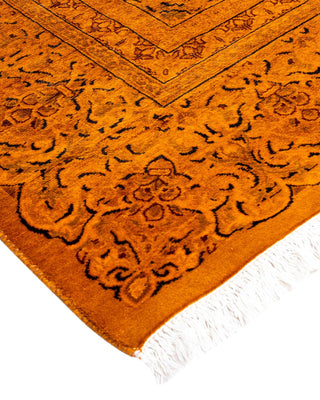 Fine Vibrance, One-of-a-Kind Hand-Knotted Area Rug - Orange, 8' 1" x 9' 10" - Solo Rugs