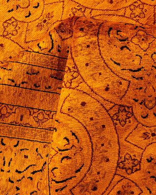 Fine Vibrance, One-of-a-Kind Hand-Knotted Area Rug - Orange, 8' 1" x 9' 10" - Solo Rugs