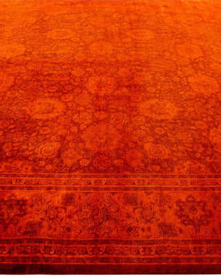 Fine Vibrance, One-of-a-Kind Hand-Knotted Area Rug - Orange, 8' 2" x 10' 4" - Solo Rugs