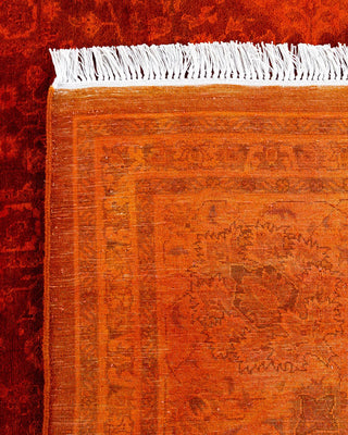 Fine Vibrance, One-of-a-Kind Hand-Knotted Area Rug - Orange, 8' 2" x 10' 4" - Solo Rugs