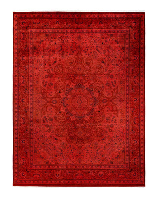Fine Vibrance, One-of-a-Kind Hand-Knotted Area Rug - Orange, 9' 0" x 11' 10" - Solo Rugs