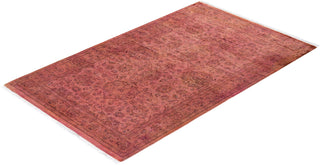 Fine Vibrance, One-of-a-Kind Hand-Knotted Area Rug - Pink, 3' 1" x 5' 2" - Solo Rugs