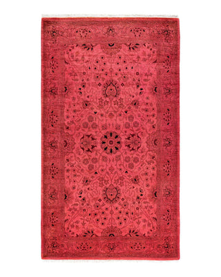 Fine Vibrance, One-of-a-Kind Hand-Knotted Area Rug - Pink, 3' 2" x 5' 5" - Solo Rugs