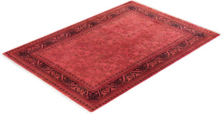 Fine Vibrance, One-of-a-Kind Hand-Knotted Area Rug - Pink, 4' 2" x 5' 10" - Solo Rugs