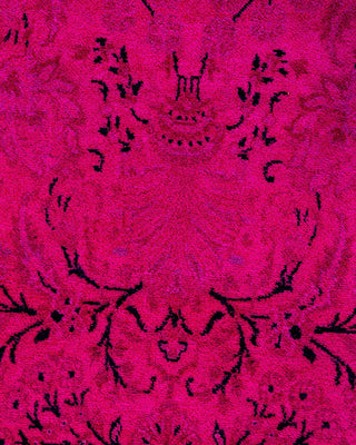 Fine Vibrance, One-of-a-Kind Hand-Knotted Area Rug - Pink, 5' 10" x 5' 10" - Solo Rugs