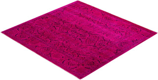 Fine Vibrance, One-of-a-Kind Hand-Knotted Area Rug - Pink, 5' 10" x 5' 10" - Solo Rugs