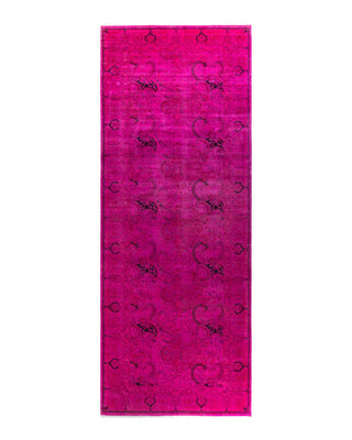 Fine Vibrance, One-of-a-Kind Hand-Knotted Area Rug - Pink, 6' 1" x 16' 8" - Solo Rugs