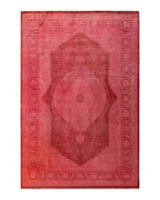 Fine Vibrance, One-of-a-Kind Hand-Knotted Area Rug - Pink, 6' 3" x 9' 3" - Solo Rugs