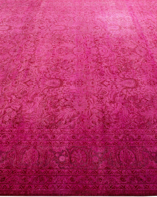 Fine Vibrance, One-of-a-Kind Hand-Knotted Area Rug - Pink, 8' 3" x 10' 3" - Solo Rugs