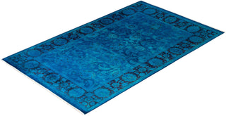 Fine Vibrance, One-of-a-Kind Hand-Knotted Area Rug - Purple, 4' 6" x 7' 3" - Solo Rugs