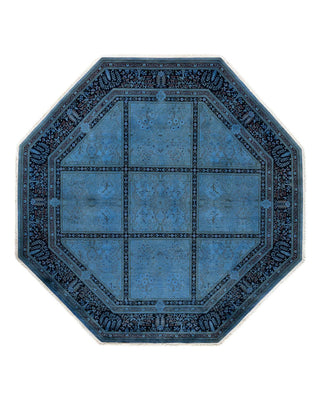 Fine Vibrance, One-of-a-Kind Hand-Knotted Area Rug - Purple, 7' 1" x 7' 1" - Solo Rugs