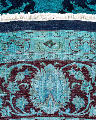 Fine Vibrance, One-of-a-Kind Hand-Knotted Area Rug - Purple, 7' 10" x 8' 1" - Solo Rugs