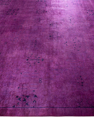 Fine Vibrance, One-of-a-Kind Hand-Knotted Area Rug - Purple, 8' 3" x 10' 3" - Solo Rugs