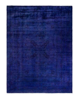 Fine Vibrance, One-of-a-Kind Hand-Knotted Area Rug - Purple, 9' 2" x 12' 4" - Solo Rugs
