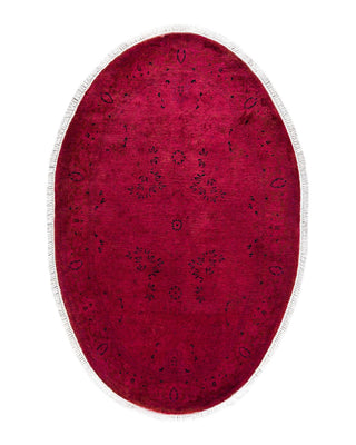Fine Vibrance, One-of-a-Kind Hand-Knotted Area Rug - Red, 3' 1" x 4' 7" - Solo Rugs