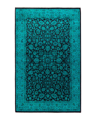Fine Vibrance, One-of-a-Kind Hand-Knotted Area Rug - Red, 4' 1" x 6' 5" - Solo Rugs
