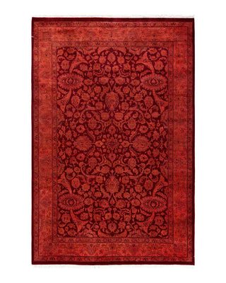 Fine Vibrance, One-of-a-Kind Hand-Knotted Area Rug - Red, 4' 2" x 6' 3" - Solo Rugs