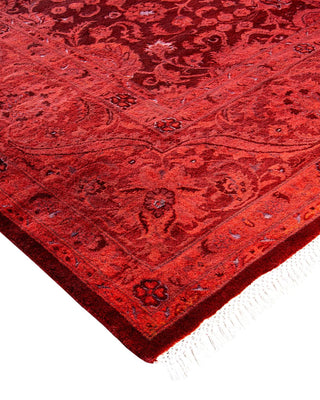 Fine Vibrance, One-of-a-Kind Hand-Knotted Area Rug - Red, 8' 2" x 10' 6" - Solo Rugs
